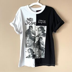 CHEMISTRY | Color Block Poetic Justice Tupac Graphic Tee Sz L